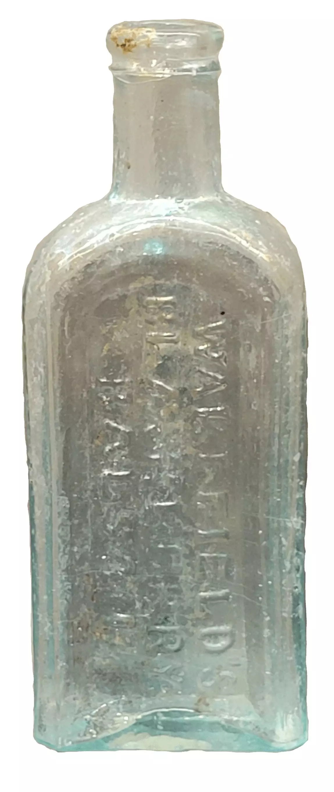a clear glass bottle with Wakefields imprinted on the glass. No label.