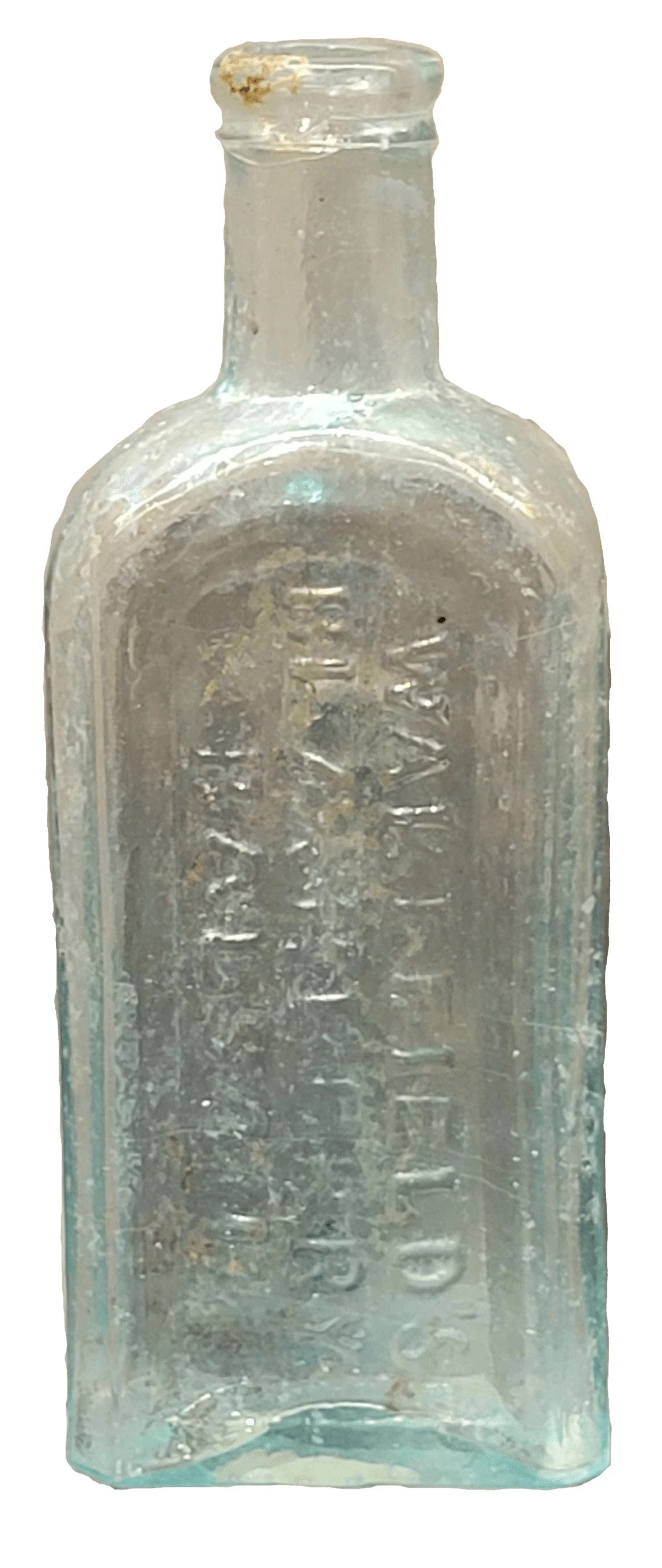 a clear glass bottle with Wakefields imprinted on the glass. No label.