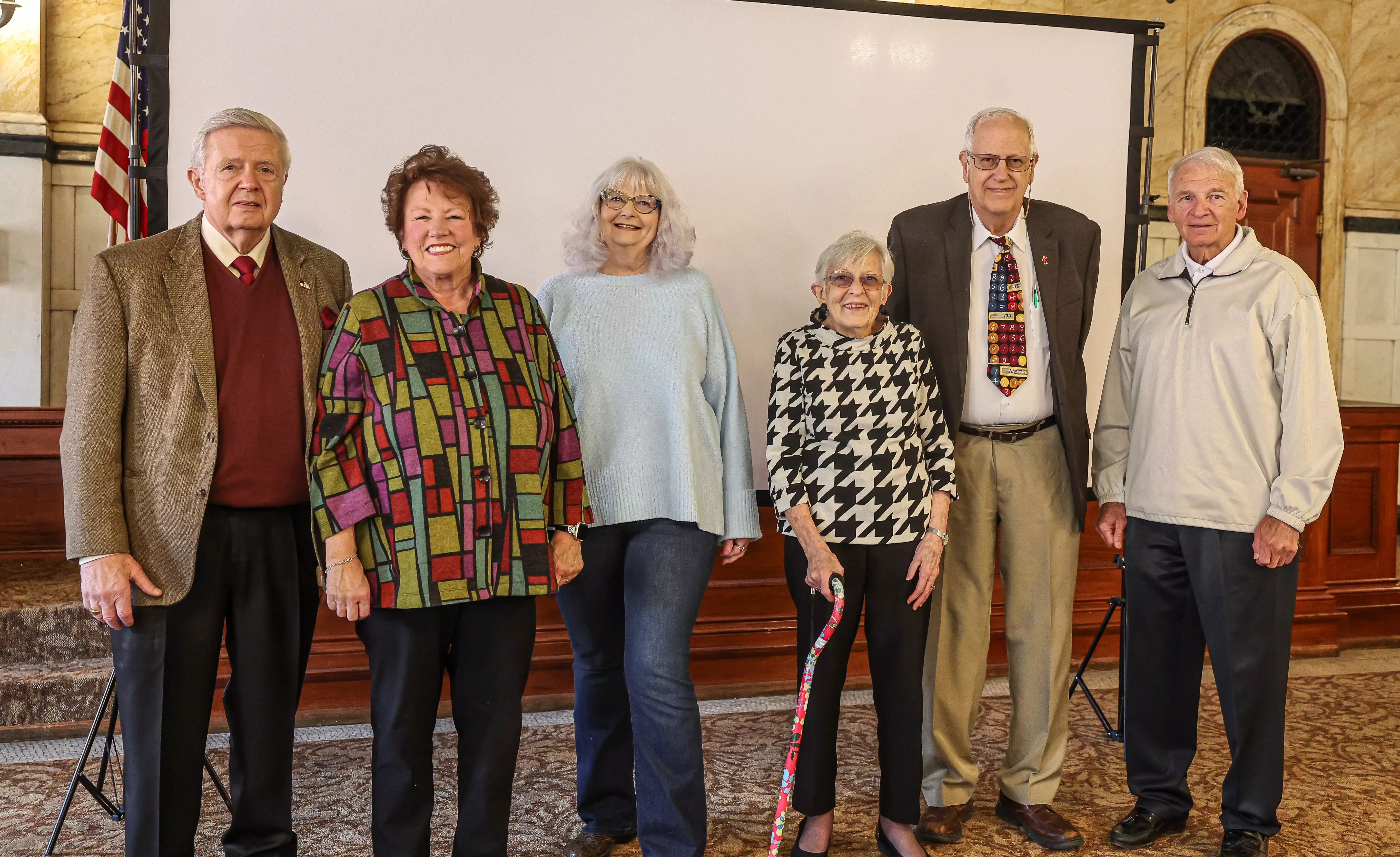 Bob Dobski, Julie Dobski, Jan Lancaster, Barb & Bob Hathway, and John Penn at the Museum March 27, 2024