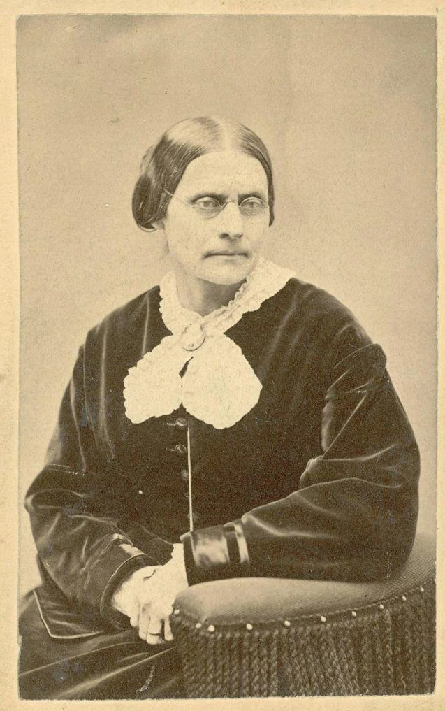 This Susan B. Anthony portrait dates to 1870, the same year she participated in the women's suffrage debate in downtown Bloomington.