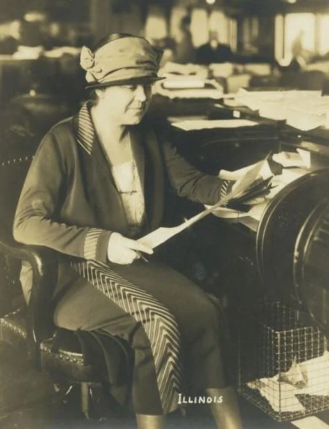 Bloomington resident Florence Fifer Bohrer (1877-1960) was the first woman to serve in the Illinois State Senate. She was first elected in 1924, four years after passage of the 19th Amendment