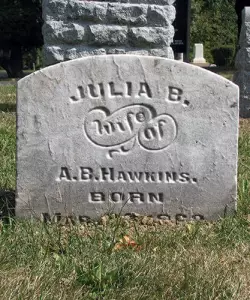Julia Hawkins headstone