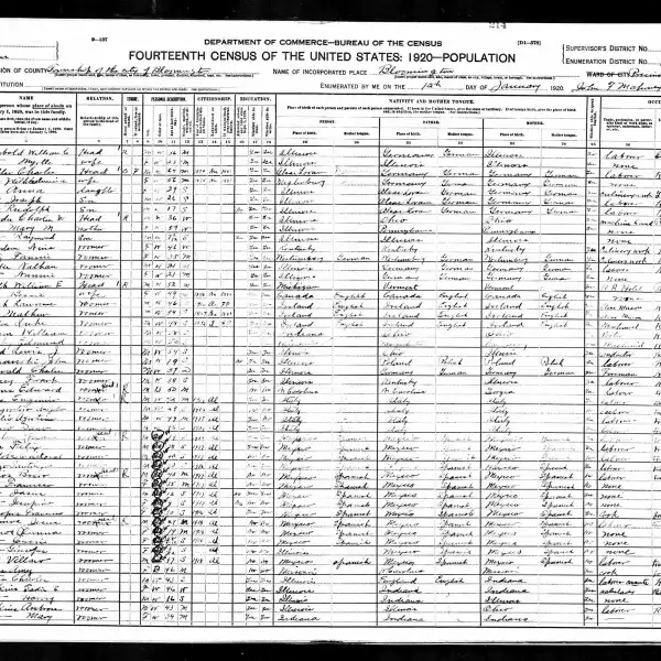 Page 11A of 1920 census