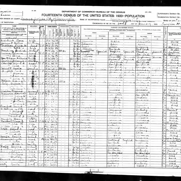 Page 5B of 1920 Census from Bloomington IL