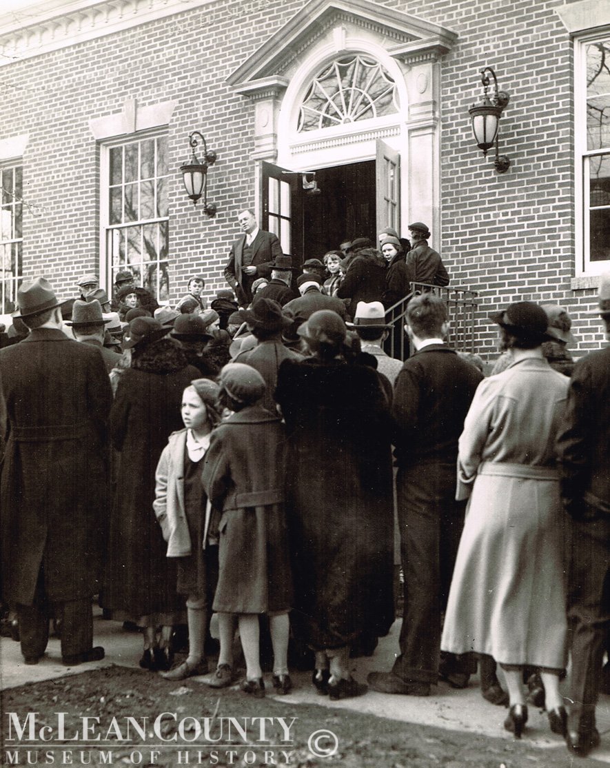 ​On March 1, 1936, several hundred area residents gathered for the dedication of the Normal Post Office, located at 200 West North Street.