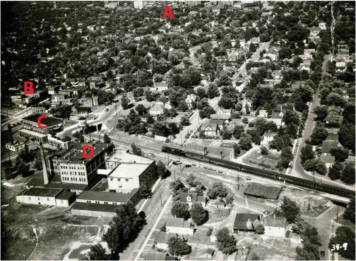 Aerial view of Beich Plant, 1932.