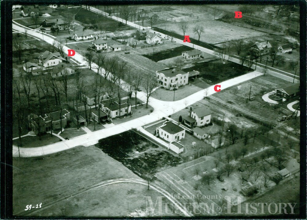 Aerial view of Briarwood, 1934.