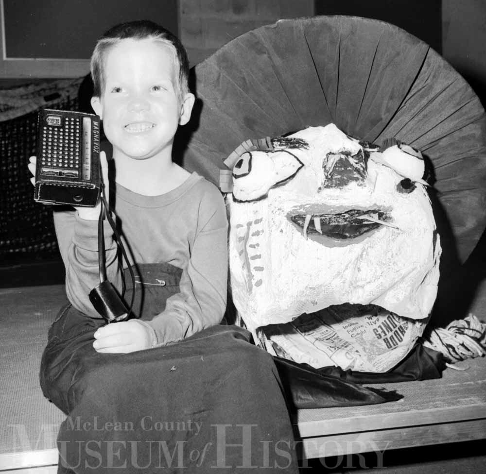 Young by with an ugly costume, 1968.