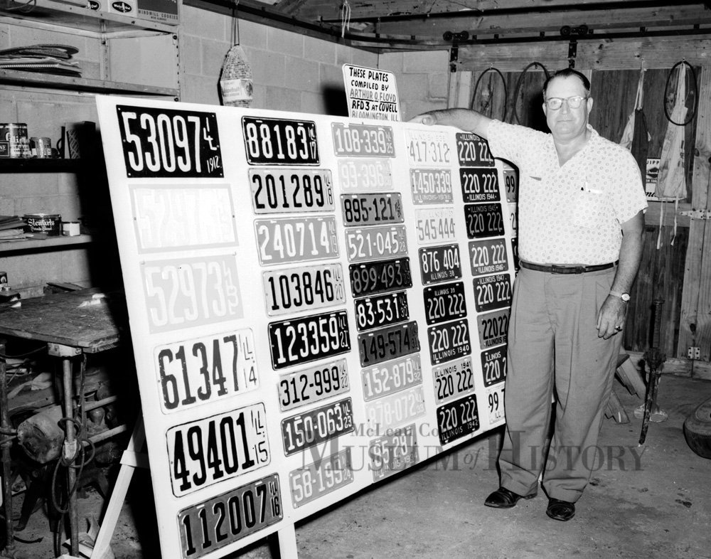 License plate collection, 1958.