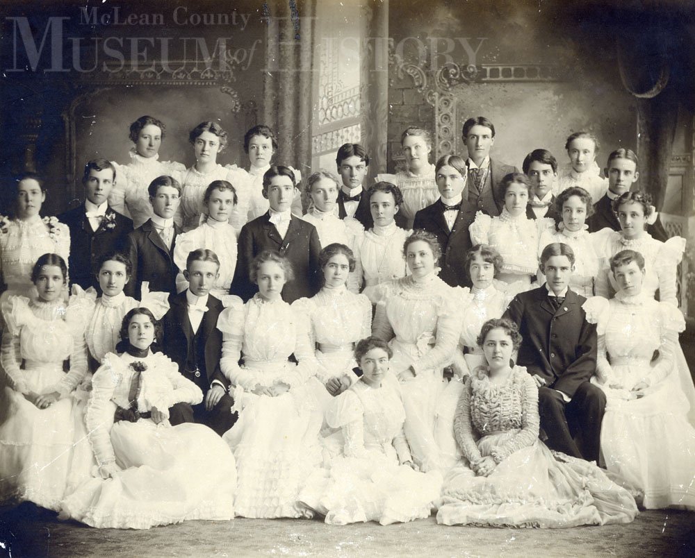 Bloomington High School graduation, 1898.