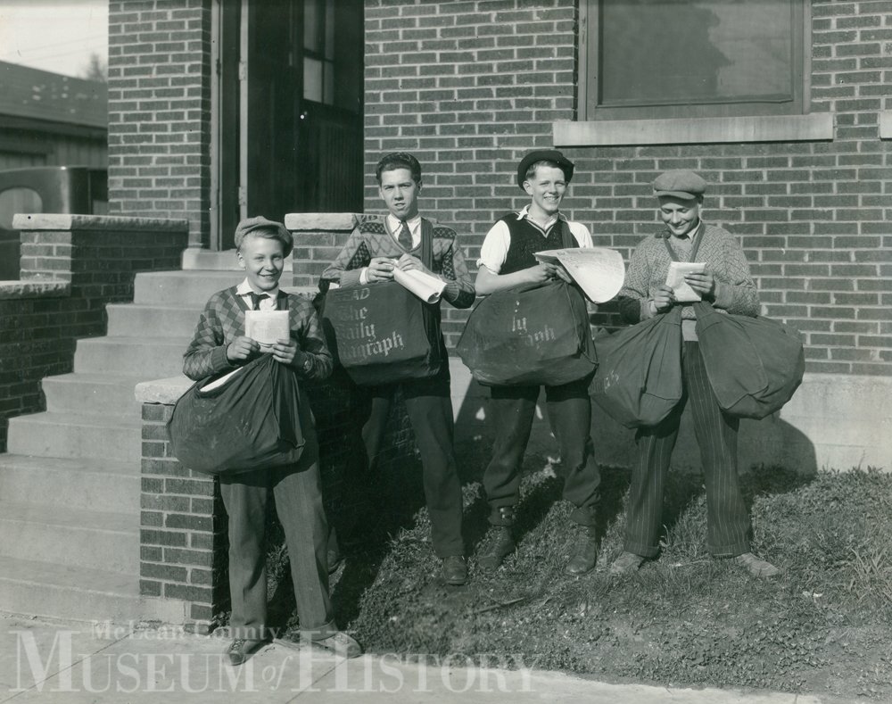 Pantagraph carrier boys, 1929.